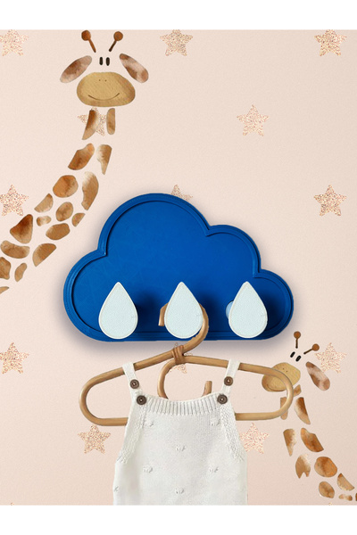 Nerva Design 3D علاقة معلقة على شكل سحابة لغرفة الأطفال والرضع، علاقة حائط مز...