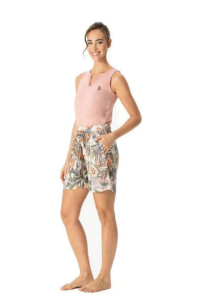 U.S. Polo Assn. US Polo Assn.17061 - Set de pantaloni scurți cu bretele cu model floral