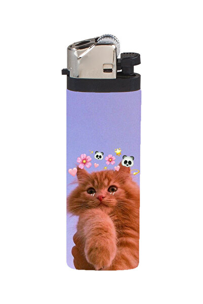 HobiShop Kedicik Emoji Şans Full Kaplama Gazlı Çakmak
