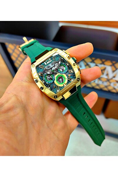 Raymond Green Silicone Men's Wristwatch