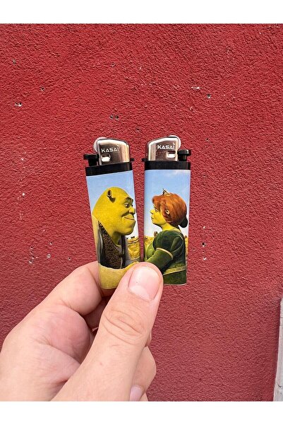 HobiShop 2'li Shrek Fiona Full Bakılı Çakmak