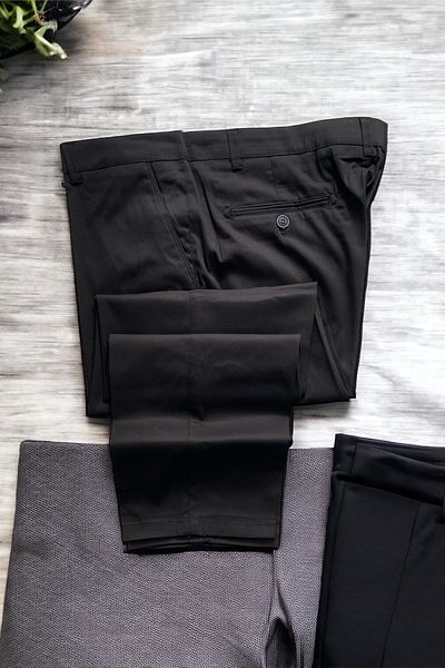 asmood Classic Fit Large Size Linen Trousers