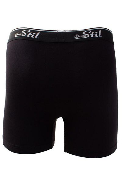 ÖREN STİL Ören Stil 44-8032 Μαύρο 4 Πακέτο Ανδρικά Βαμβακερά Lycra Boxer