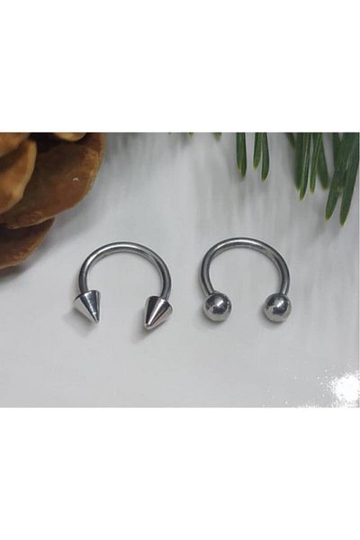 Işıl Işıl Surgical Steel Piercing, Earring, Ear, Lip, Cartilage, Tragus, Helix, (SET OF 2)4200101-isil