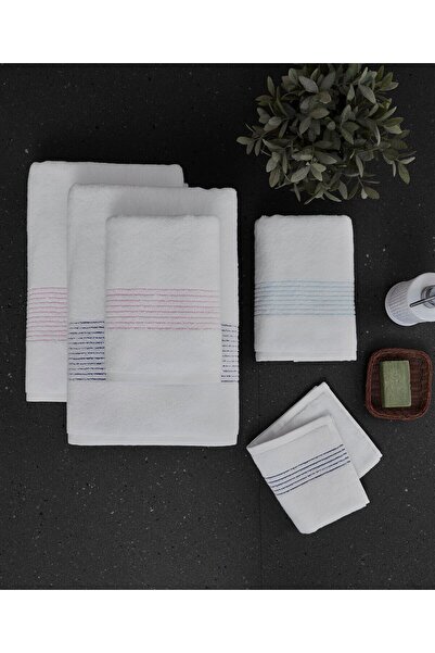 Soft Cotton Aqua Havlu Seti