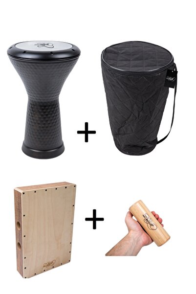 Donizetti Siyah Mısır Darbuka - Seyahat Kajon Cajon Shaker Marakas Full Perku...