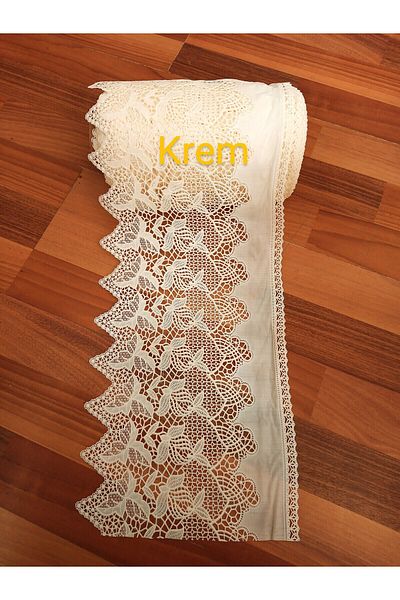 Blue Home Pvc Lace Sergenlik Αντιολισθητικό ντουλάπι και κάλυμμα συρταριού / Μέγεθος: 23 cm X 5 Mt -- Cream05
