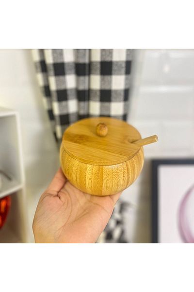 hinezahome Sugar Bowl with Bamboo Spoon