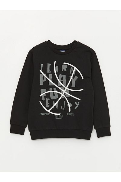 LC Waikiki Boy - Crew Neck Printed Long Sleeve Sweatshirt and Sweatpants