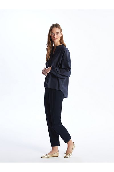 LC Waikiki Comfortable Molded Women's Trousers with Elastic Waist