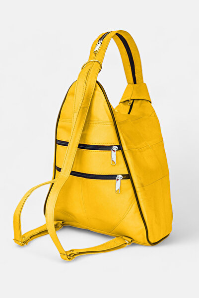 Lederax Genuine Leather Multi-Compartment Backpack and Shoulder Bag Ld52