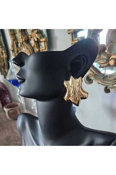 misstakıjewerly STEEL GOLD COLOR SPECIAL DESIGN EARRING