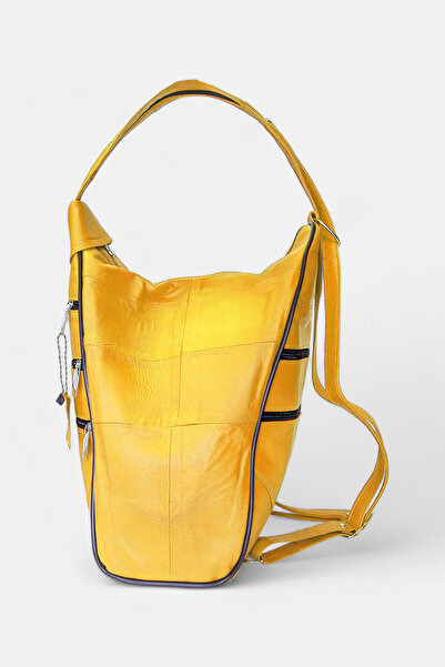 Lederax Genuine Leather Multi-Compartment Backpack and Shoulder Bag Ld52