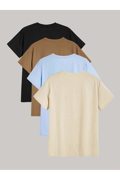 DAXİS Sportwear Company تي شيرت كبير الحجم للجنسين مكون من 4 قطع