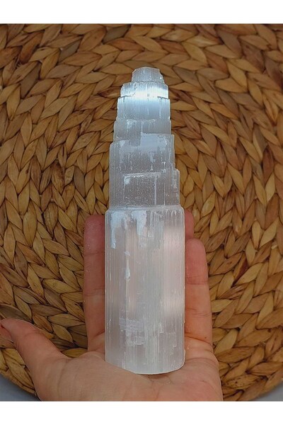 Yasamtohumu Selenite Stone Tower 15cm