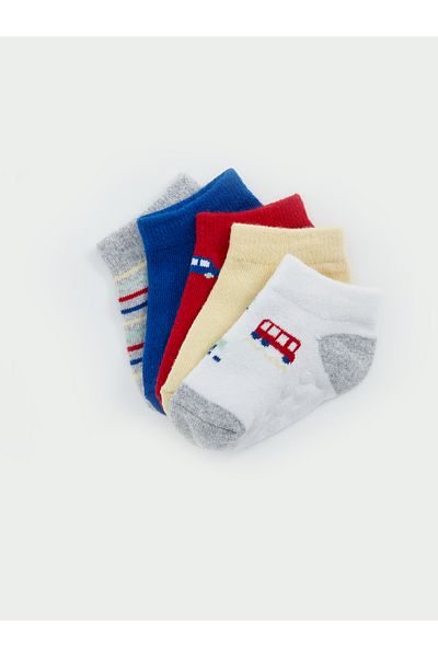 LC Waikiki Set mit 5 bedruckten Booties-Socken für Babys
