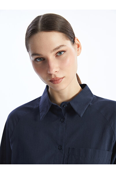 LC Waikiki Düz Uzun Kollu Oversize Kadın Gömlek Tunik