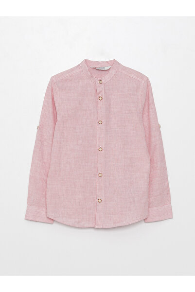 LC Waikiki Chlapecká košile s dlouhým rukávem a pruhovaným límcem