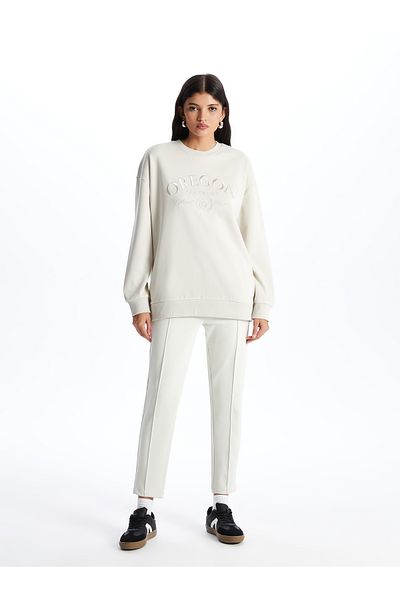 LC Waikiki Gerade geschnittene Interlock-Jogginghose für Damen mit elastischem Bund