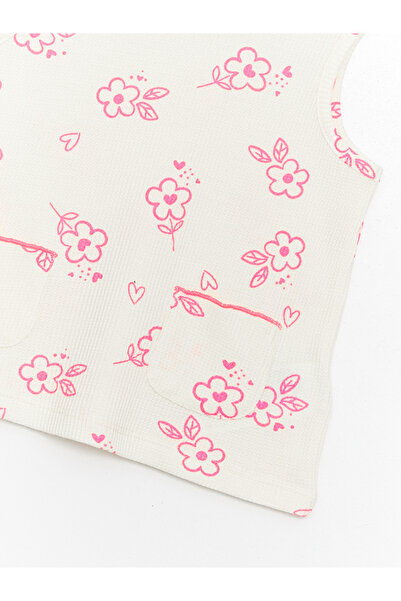 LC Waikiki LCW Baby - Floral Patterned Crew Neck Undershirt for Baby Girl