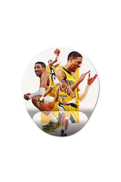 Pixxa لوحة ماوس معصم Tyrese Haliburton NBA - 2 بيضاوية