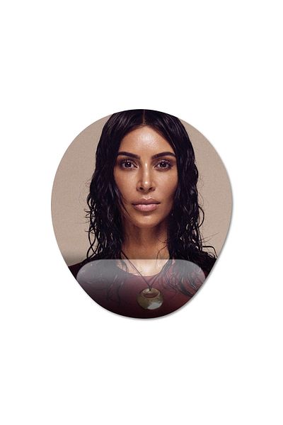 Pixxa كيم كارداشيان - موديل 2 لوحة ماوس بيضاوية لمسند المعصم