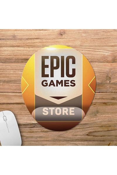 Pixxa Epic Games Store لوحة ماوس مع مسند للمعصم - 2 موديل بيضاوي