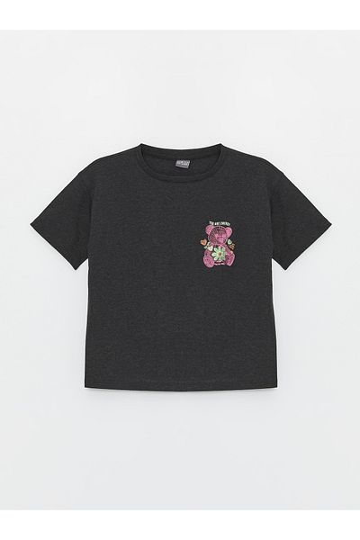 LC Waikiki Girl - Crew Neck Printed Short Sleeve T-Shirt