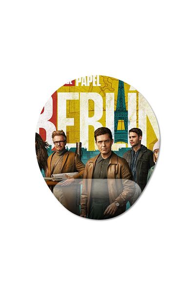 Pixxa لوحة ماوس مع مسند للمعصم من Netflix Berlin - 1 بيضاوي