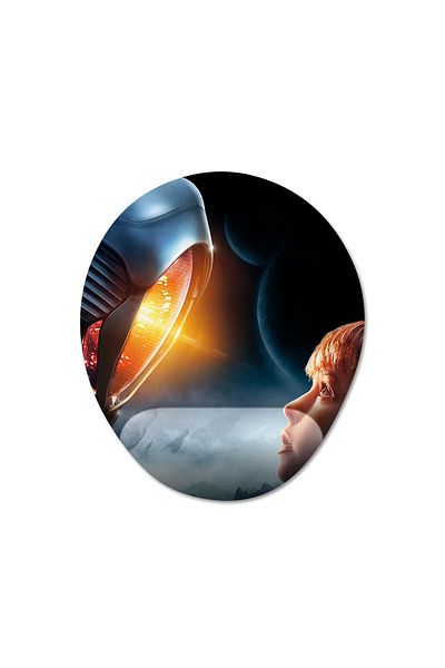 Pixxa لوحة ماوس مدعومة للمعصم من Lost in Space - موديلين بيضاويتين