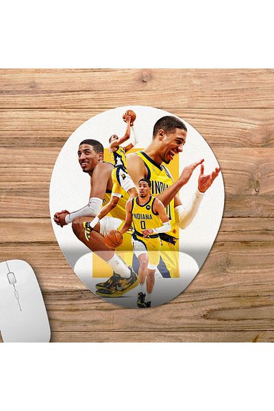 Pixxa لوحة ماوس معصم Tyrese Haliburton NBA - 2 بيضاوية
