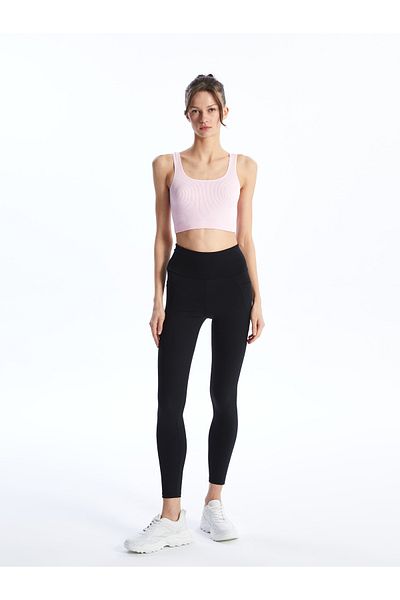 LC Waikiki Women's Elastic Waist Straight Leggings Trousers