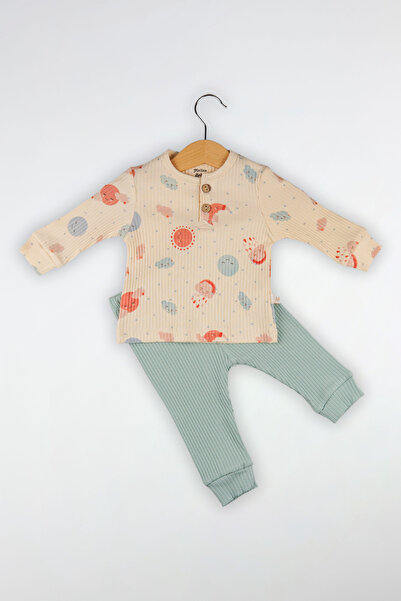 Globaby طقم مكون من قطعتين للجنسين من سلكي مون صن كلاودي