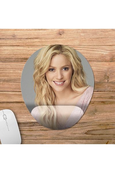 Pixxa مجموعة نموذج لوحة ماوس بيضاوية مكونة من 3 قطع من شاكيرا مع دعم للمعصم