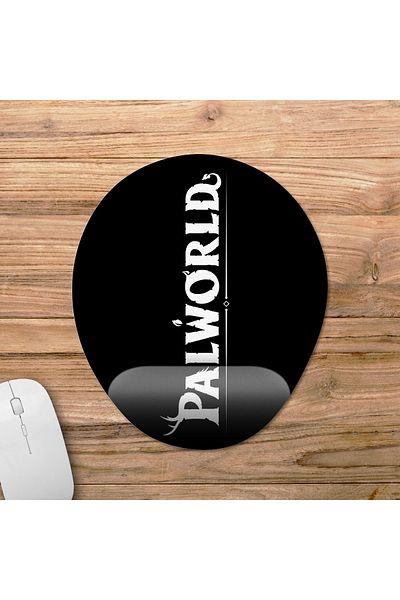 Pixxa لوحة ماوس Palworld مع مسند للمعصم - موديل 1 بيضاوي
