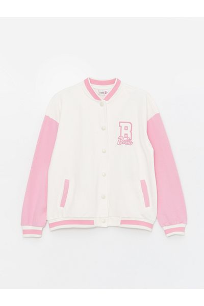 LC Waikiki Barbie-bedruckte College-Jacke für Mädchen