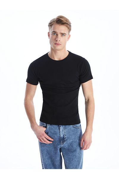LC Waikiki Kurzarm-T-Shirt für Herren mit Rundhalsausschnitt