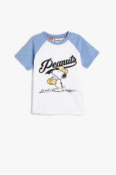 Koton Baby Boy Snoopy Printed Licensed Round Neck T-Shirt 4SMB10197TK