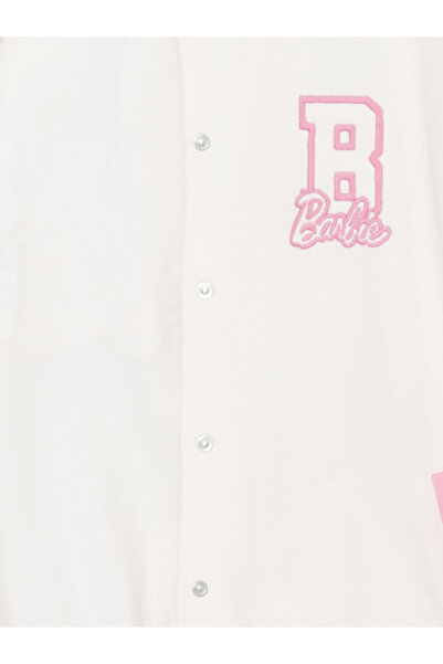 LC Waikiki Barbie-bedruckte College-Jacke für Mädchen