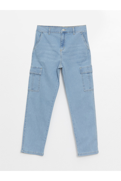 LC Waikiki Pantaloni cargo pentru băieți - cu talie elastică