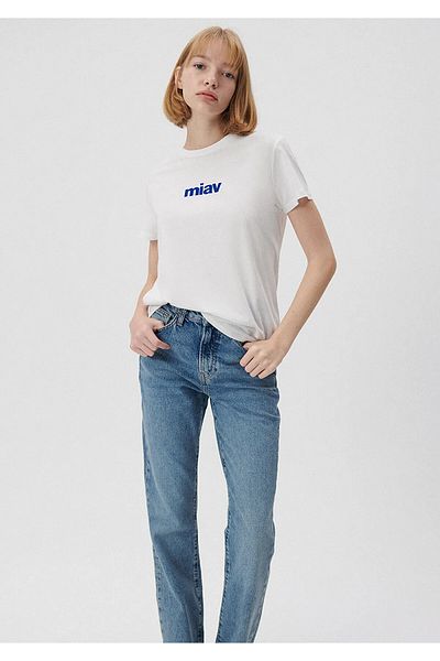 Mavi Tricou alb cu imprimeu Miav Regular Fit / Croială normală 1610622-620