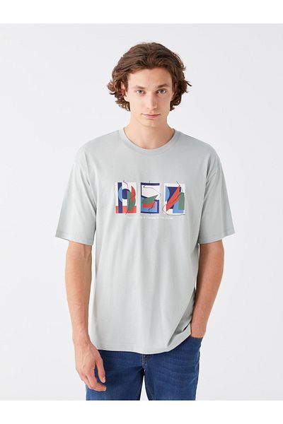 LC Waikiki Tricou cu imprimeu pentru bărbați - decolteu, mânecă scurtă