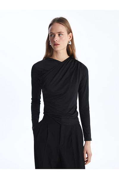 LC Waikiki Women's Long Sleeve Crew Neck Blouse
