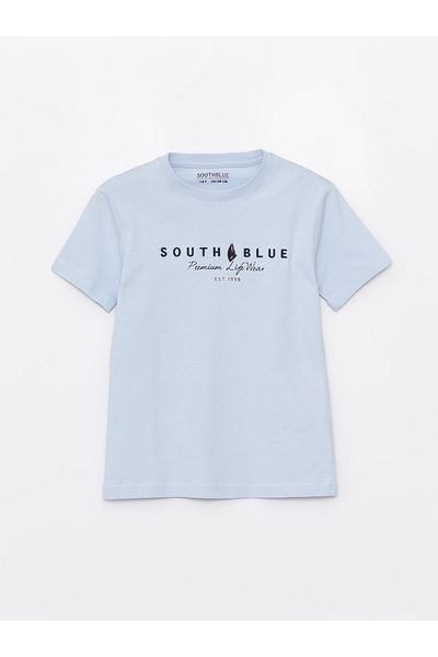LC Waikiki Băiat - Tricou cu mânecă scurtă cu decolteu și imprimat