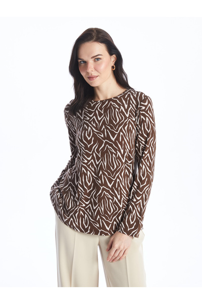 LC Waikiki Γυναικείο T-shirt με μακρυμάνικο Crew Neck