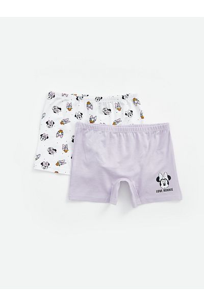 LC Waikiki Minnie Mouse Printed Girl's Boxers 2-Piece