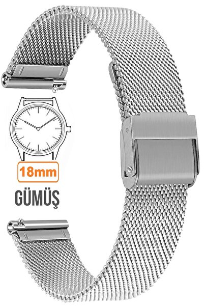 COBRA 18mm Fossil-Welder-Casio-Seiko-Omega-Armani Saat Uyumlu Kalın Metal Has...