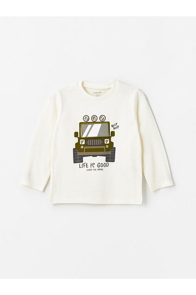 LC Waikiki Crew Neck Long Sleeve Baby Boy T-Shirt and Sweatpants 2-Piece