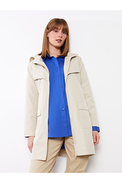 LC Waikiki Women's Hooded Plain Coat