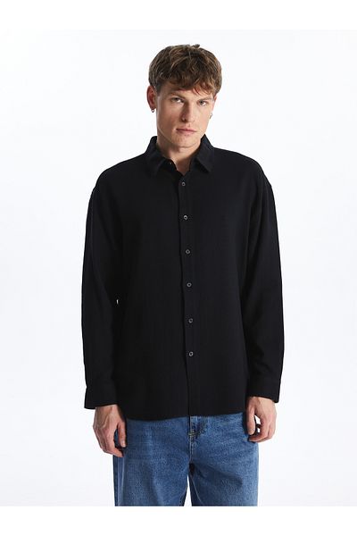 LC Waikiki Langarm-Herrenhemd mit bequemer Passform